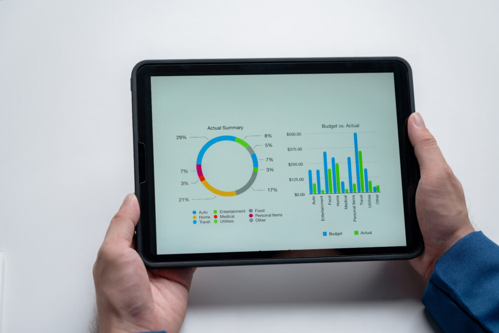 A budget comparison report, illustrating bookkeeping's role in financial planning and analysis.